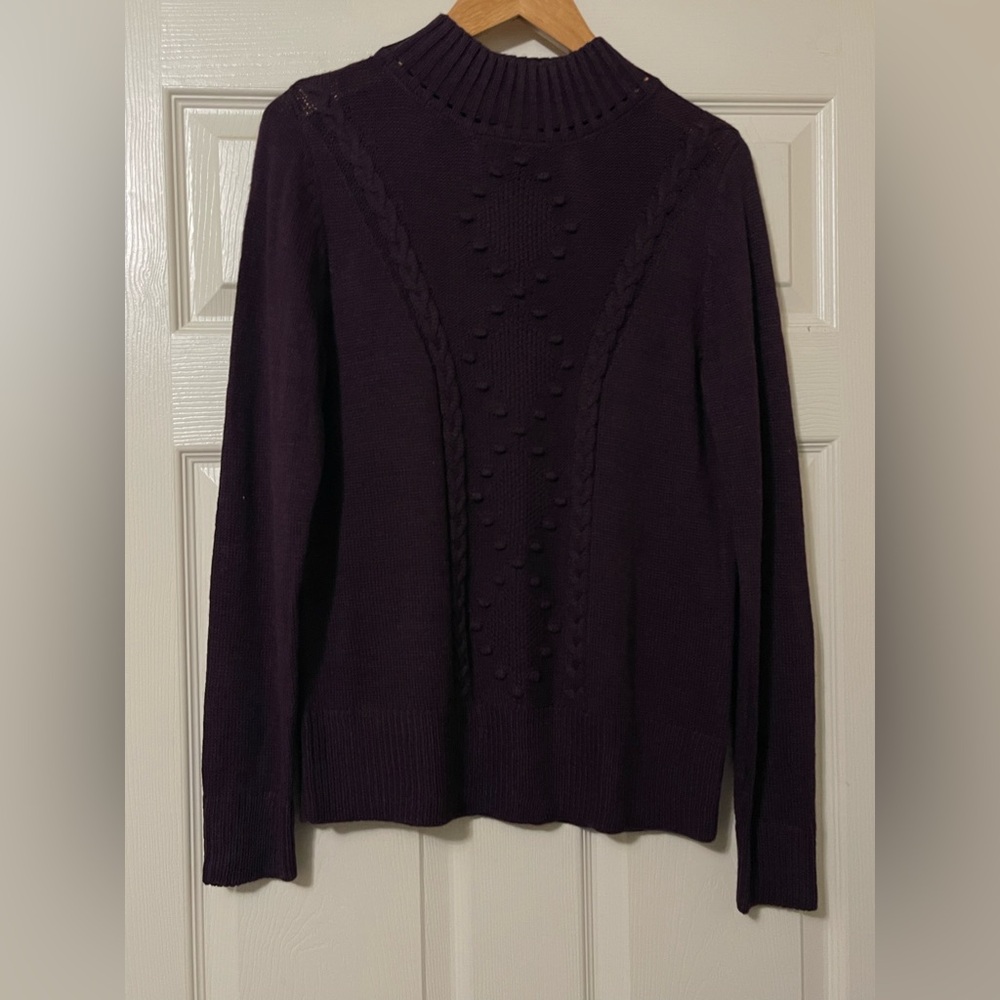 LOFT burgandy/marion cowlneck Sweater